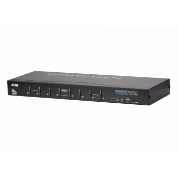 Conmutador KVM ATEN 8 puertos USB DVI con audio, 2048 x 1536 píxeles, QXGA, 4,53 W, negro