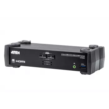 Conmutador KVMP™ ATEN 2 puertos USB 3.0 4K HDMI con modo mezclador de audio