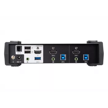 Conmutador KVMP™ ATEN 2 puertos USB 3.0 4K HDMI con modo mezclador de audio