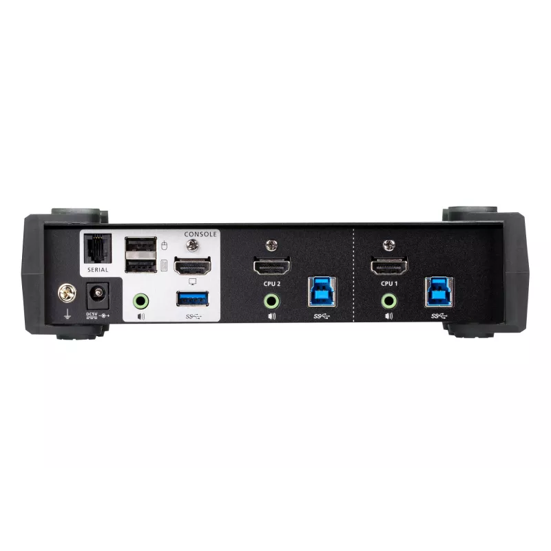Conmutador KVMP™ ATEN 2 puertos USB 3.0 4K HDMI con modo mezclador de audio