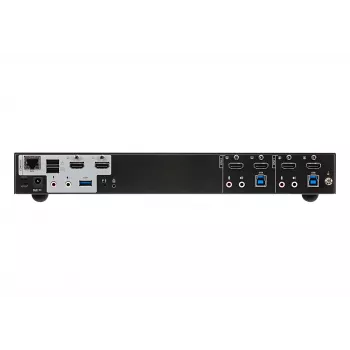 Conmutador KVMP™ ATEN 2 puertos USB 3.0 4K HDMI doble pantalla, 4096 x 2160 píxeles, 4K Ultra HD, 3,17 W, negro
