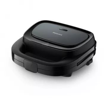Sandwichera Philips HD2330/90, 1 sándwich, 750 W, negra