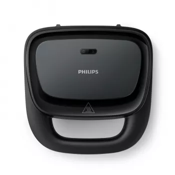Sandwichera Philips HD2330/90, 1 sándwich, 750 W, negra