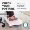 Fellowes reposapiés bajo el escritorio - Breyta reposapiés ergonómico con superficie texturizada - reposapiés para oficina y hogar - blanco