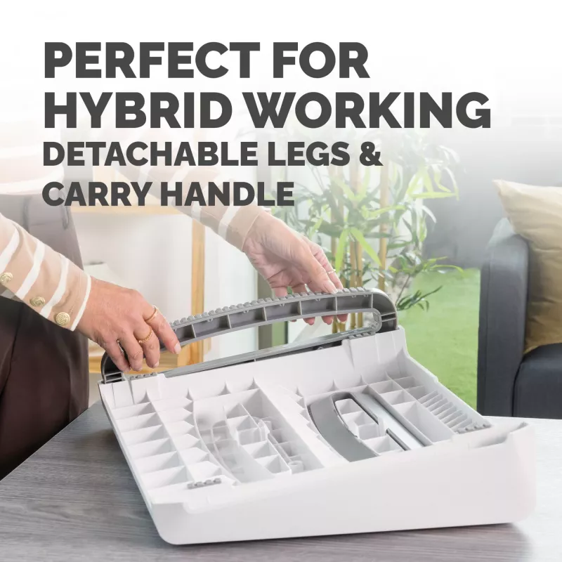 Fellowes reposapiés bajo el escritorio - Breyta reposapiés ergonómico con superficie texturizada - reposapiés para oficina y hogar - blanco