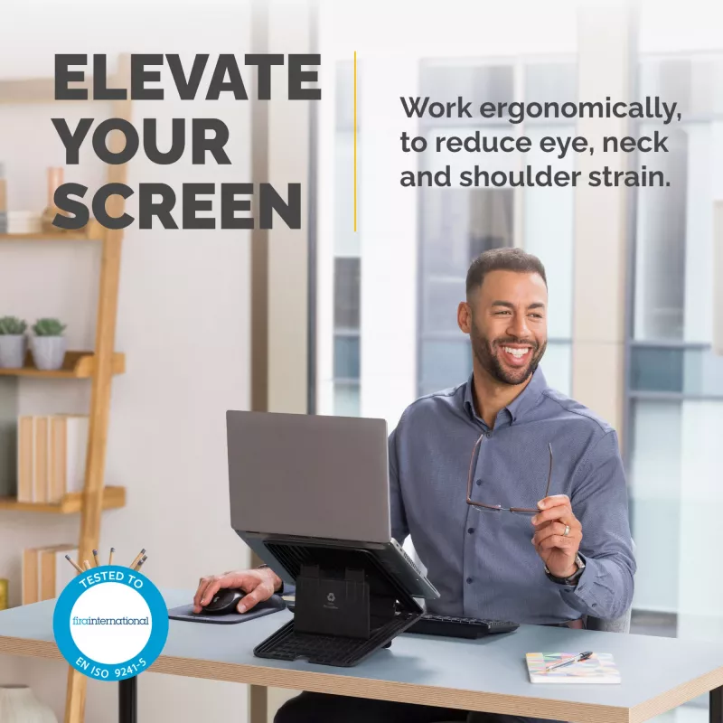 Fellowes soporte para portátil de escritorio - Breyta elevador de portátil ajustable