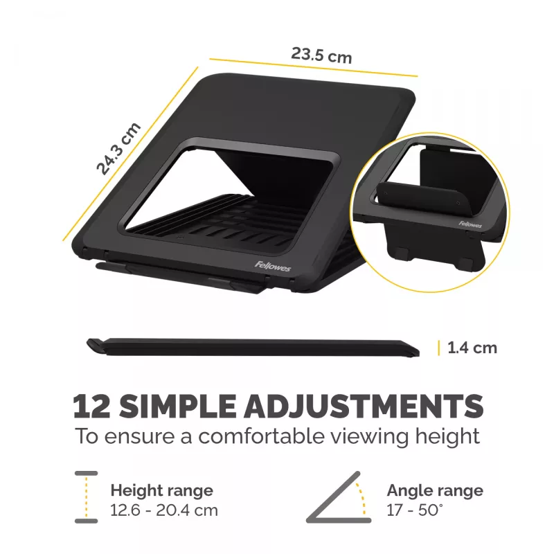 Fellowes soporte para portátil de escritorio - Breyta elevador de portátil ajustable