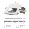 Fellowes soporte para portátil de escritorio - Breyta elevador de portátil ajustable para hogar y oficina - soporte portátil con 12 niveles de altura - tamaño máx. de portátil 14 pulgadas, peso máx. 4 kg - blanco