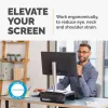Fellowes soporte para monitor de ordenador con 3 niveles de altura - Breyta elevador de monitor con gestión de cables - soporte de monitor ergonómico y ajustable para ordenador - peso máx. 15 kg - negro