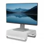 Fellowes Breyta 100016561 elevador de monitor, 3 posiciones de altura, portátil con asa, blanco