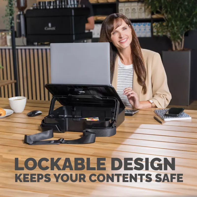 Fellowes funda para portátil con soporte integrado - Breyta funda para portátil con cierre para trabajo híbrido y portátiles de hasta 14 pulgadas/4 kg - negra