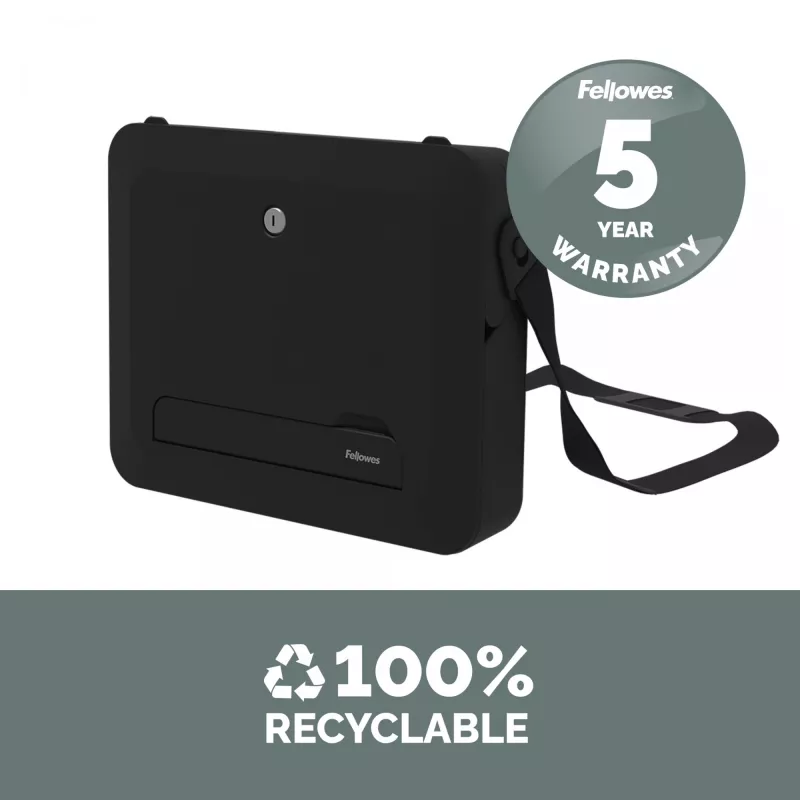 Fellowes funda para portátil con soporte integrado - Breyta funda para portátil con cierre para trabajo híbrido y portátiles de hasta 14 pulgadas/4 kg - negra