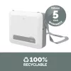 Fellowes funda para portátil con soporte integrado – Breyta funda para portátil con cierre para trabajo híbrido y portátiles de hasta 14 pulgadas/4 kg – blanca