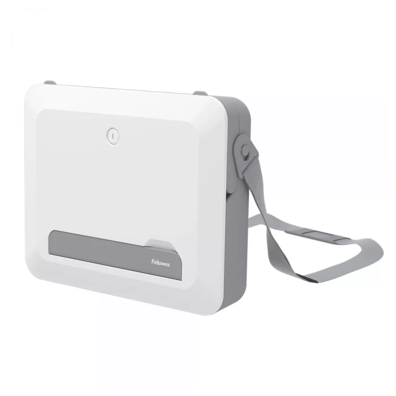 Fellowes funda para portátil con soporte integrado – Breyta funda para portátil con cierre para trabajo híbrido y portátiles de hasta 14 pulgadas/4 kg – blanca