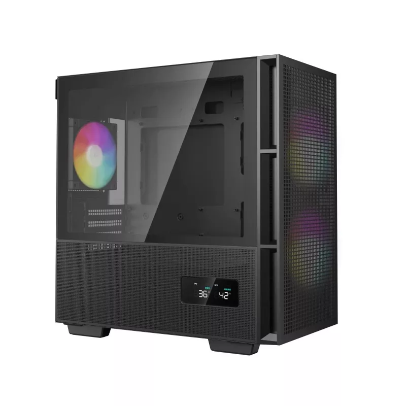 DeepCool CH360 DIGITAL R-CH360-BKAPE3D-G-1 caja de PC Micro Tower, micro ATX/Mini-ITX, vidrio templado, negra