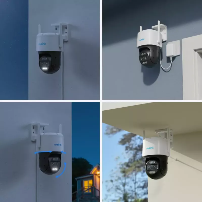 Cámara de vigilancia IP Reolink TrackMix W760 4K, 8 MP, 3840×2160, Wi‑Fi y Ethernet, PTZ (355° giro, 90° inclinación), visión nocturna 30 m, IP65