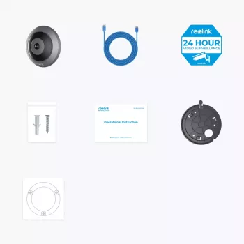 Cámara de seguridad IP Reolink Fisheye P520 6MP domo, 2560×2560, 180° fisheye, PoE/DC, microSD hasta 256 GB