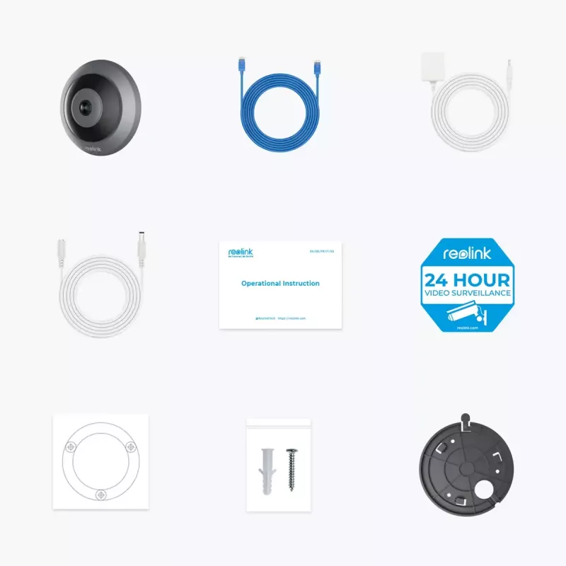 Cámara de vigilancia IP Reolink W520 6MP interior vista 360°, 2560×2560, H.265, Wi‑Fi y Ethernet