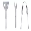 Set de utensilios de barbacoa Adler AD 6728 — 3 piezas, brochetas y tenedor de acero inoxidable