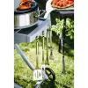 Set de utensilios de barbacoa Adler AD 6728 — 3 piezas, brochetas y tenedor de acero inoxidable