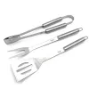 Set de utensilios de barbacoa Adler AD 6728 — 3 piezas, brochetas y tenedor de acero inoxidable