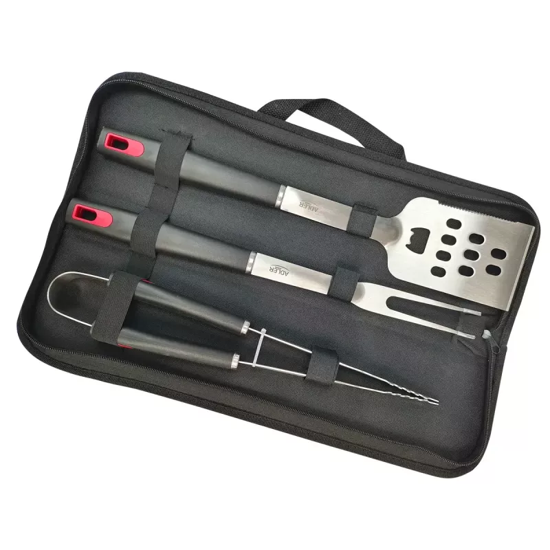 Set de utensilios de barbacoa Adler AD 6727 — acero inoxidable, 4 piezas