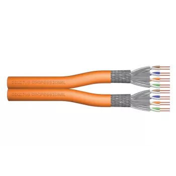 Cable de instalación DIGITUS - Cat 7 - S/FTP - AWG 23/1 - dúplex - 500 m - naranja