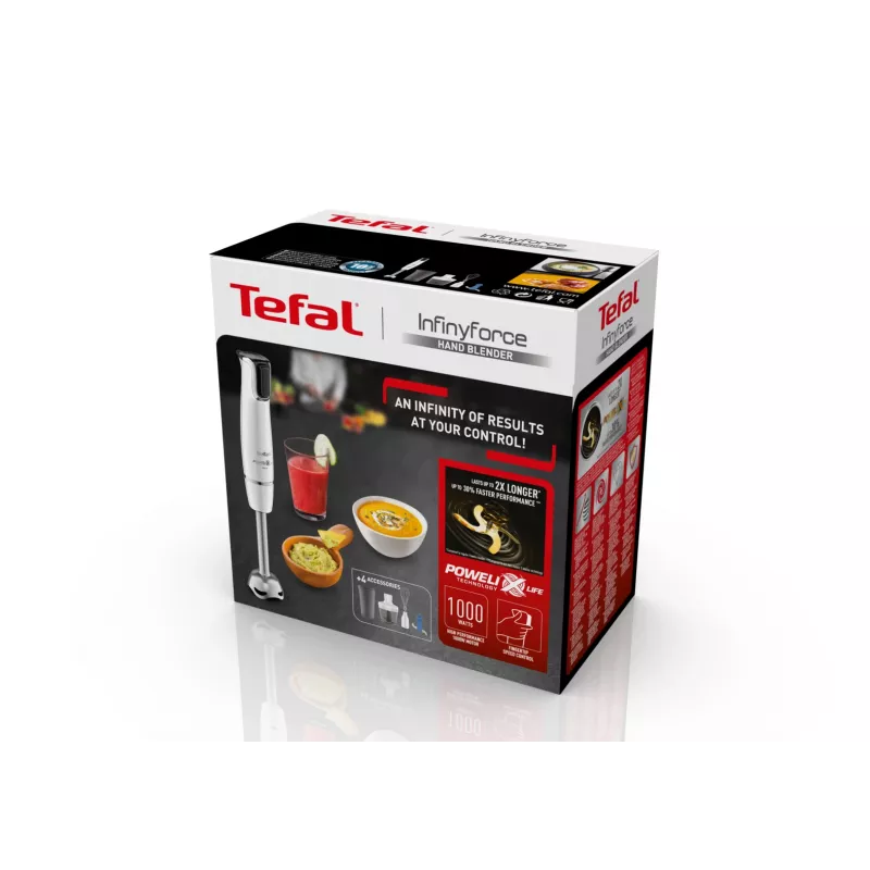 Batidora de mano Tefal InfinyForce HB9441 0,8 l 1000 W blanca