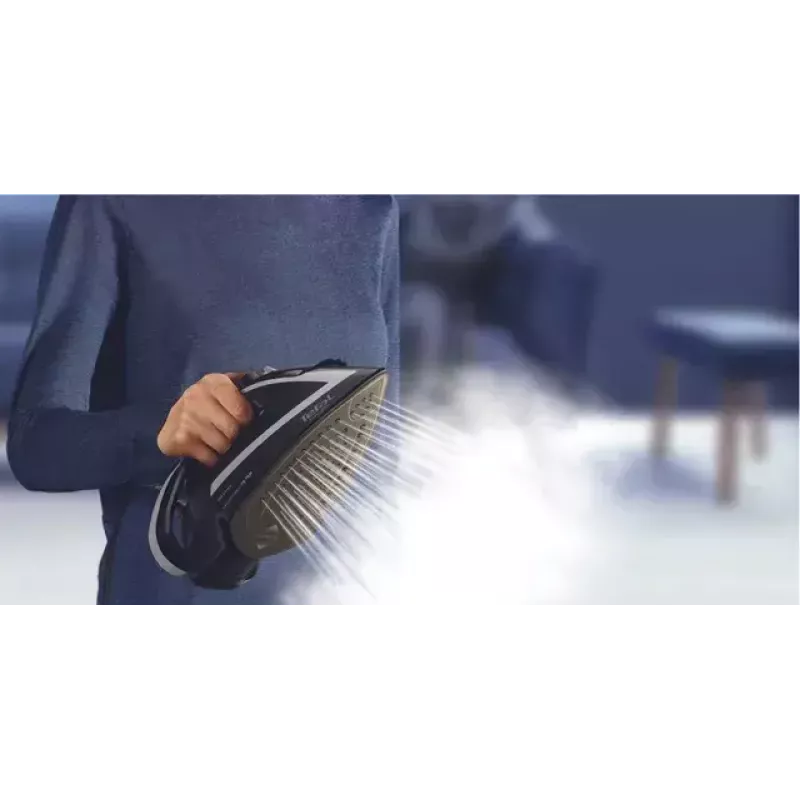 Plancha Tefal Puregliss FV8062E0 plancha en seco y de vapor suela Durilium AirGlide Autoclean 3000 W negra, gris