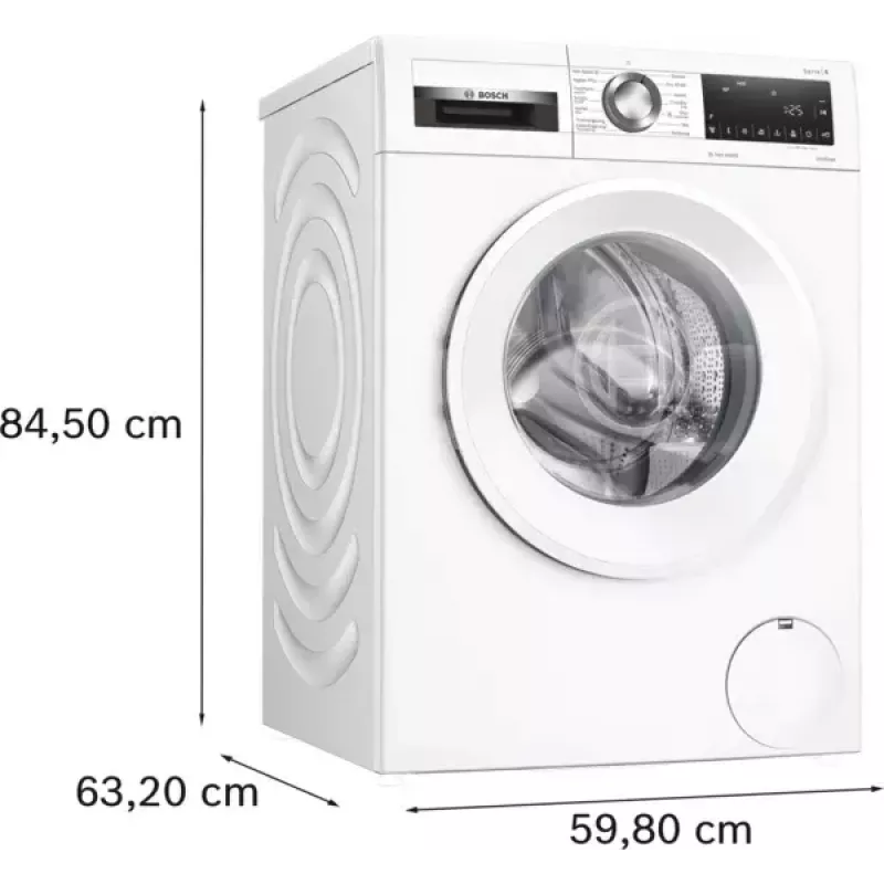 Lavadora Bosch WGG244ZMSN, carga frontal 9 kg, clase de eficiencia energética A
