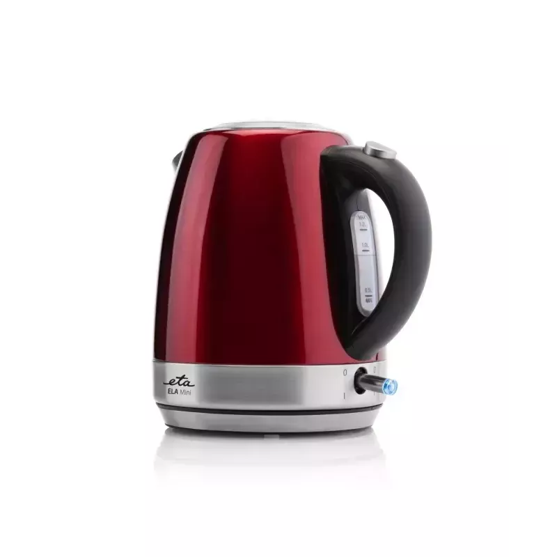 Hervidor eléctrico ETA 1,2 L 2100 W rojo — acero inoxidable, indicador de nivel de agua