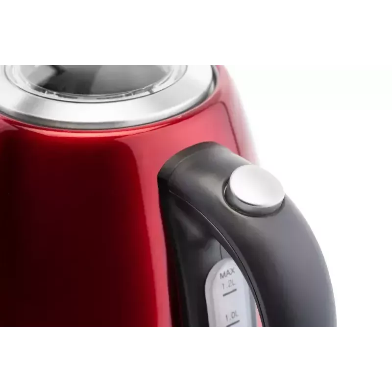 Hervidor eléctrico ETA 1,2 L 2100 W rojo — acero inoxidable, indicador de nivel de agua