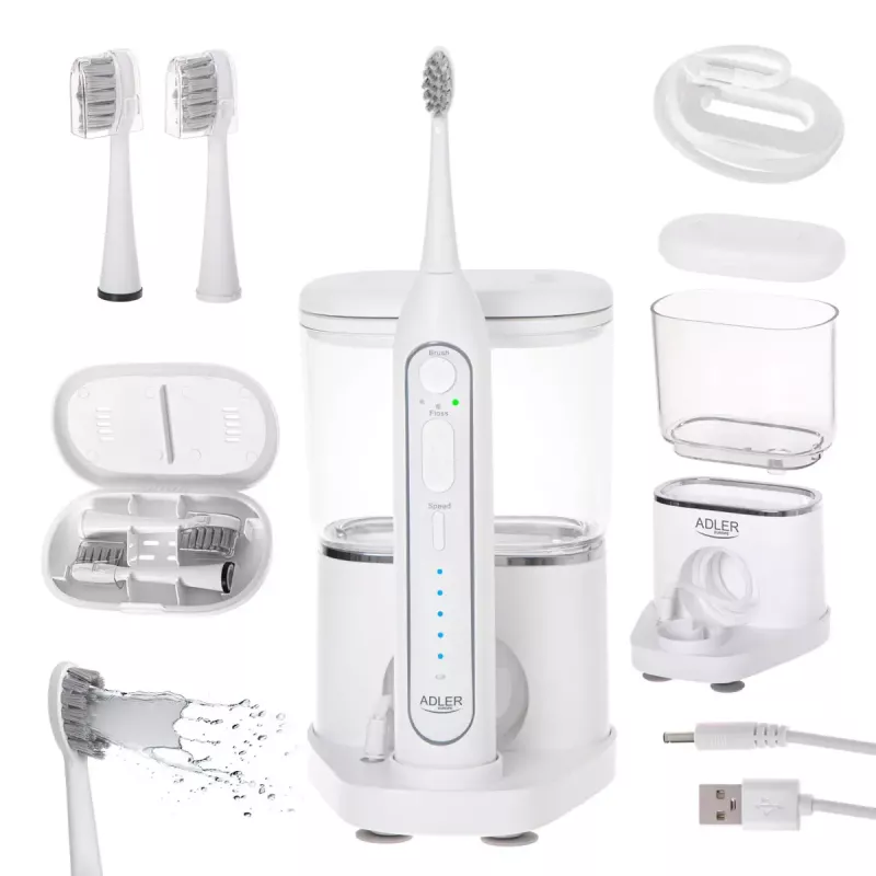Cepillo de dientes Adler 2 en 1 irrigador dental Sonic Brush AD 2180w