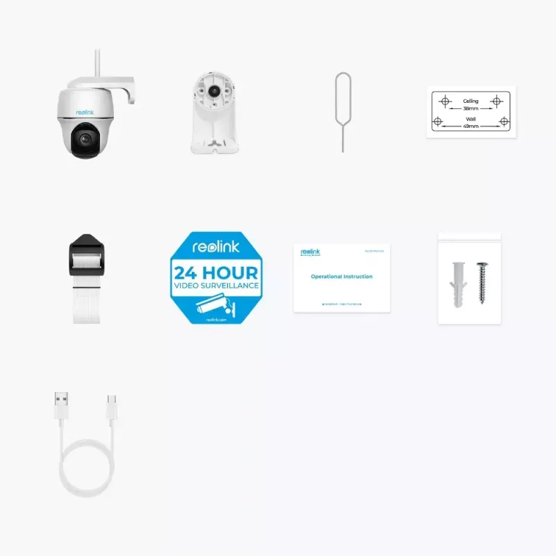 Cámara de vigilancia IP Reolink Argus Series B430 — 5 MP, inalámbrica, batería/solar 6000 mAh, domo, interior/exterior, PIR, giro 355°, inclinación 140°