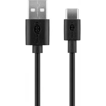 Cargador de interior GOOBAY 45298 – USB universal 5V 1m, AC 100–240V, 5 W, negro