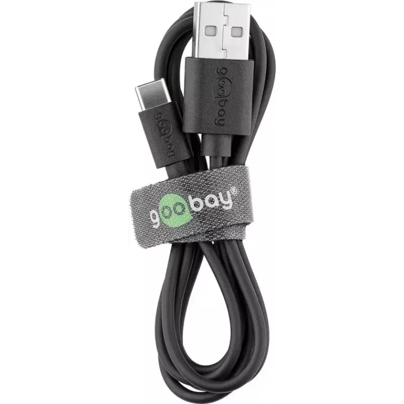 Cargador de interior GOOBAY 45298 – USB universal 5V 1m, AC 100–240V, 5 W, negro
