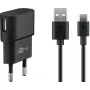 Cargador de interior GOOBAY 45298 – USB universal 5V 1m, AC 100–240V, 5 W, negro