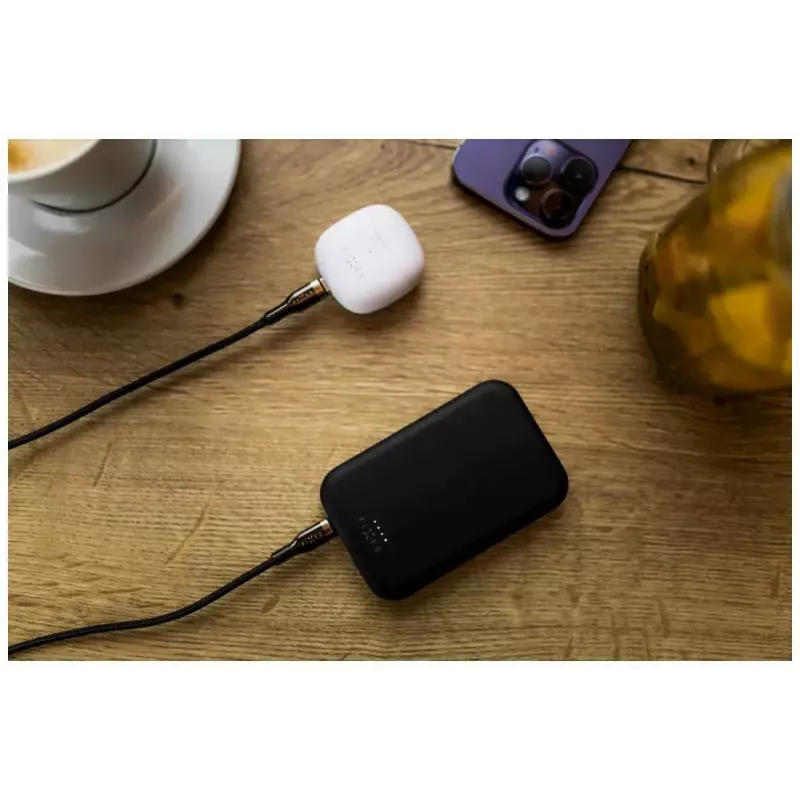 Batería portátil FIXED MagZen 6000 mAh – Negro, salida USB para smartphones y tablets