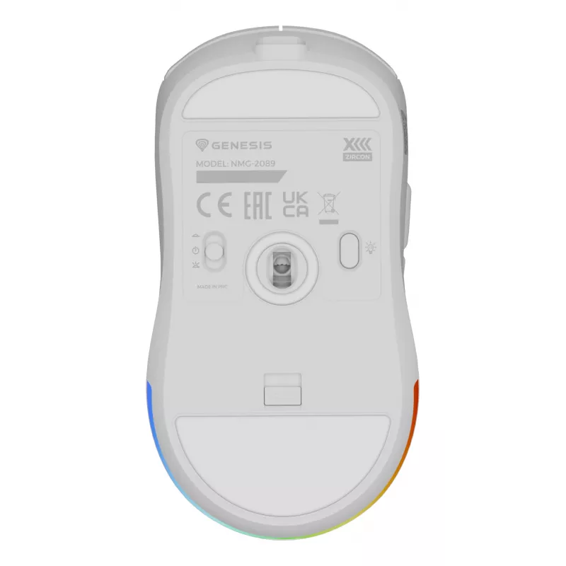 GENESIS Zircon XIII Ratón Gaming Ambidiestro RF Inalámbrico + USB Type-C Óptico 26000 DPI