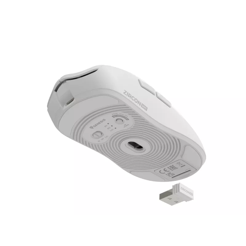 GENESIS Zircon 500 Ratón Gaming Diestro RF Inalámbrico + Bluetooth + USB Type-C Óptico 10000 DPI