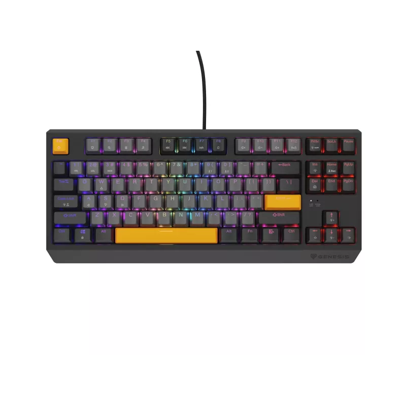 Genesis Thor 230 TKL teclado mecánico gaming con cable, US, Anchor Gray Negative, Outemu Red