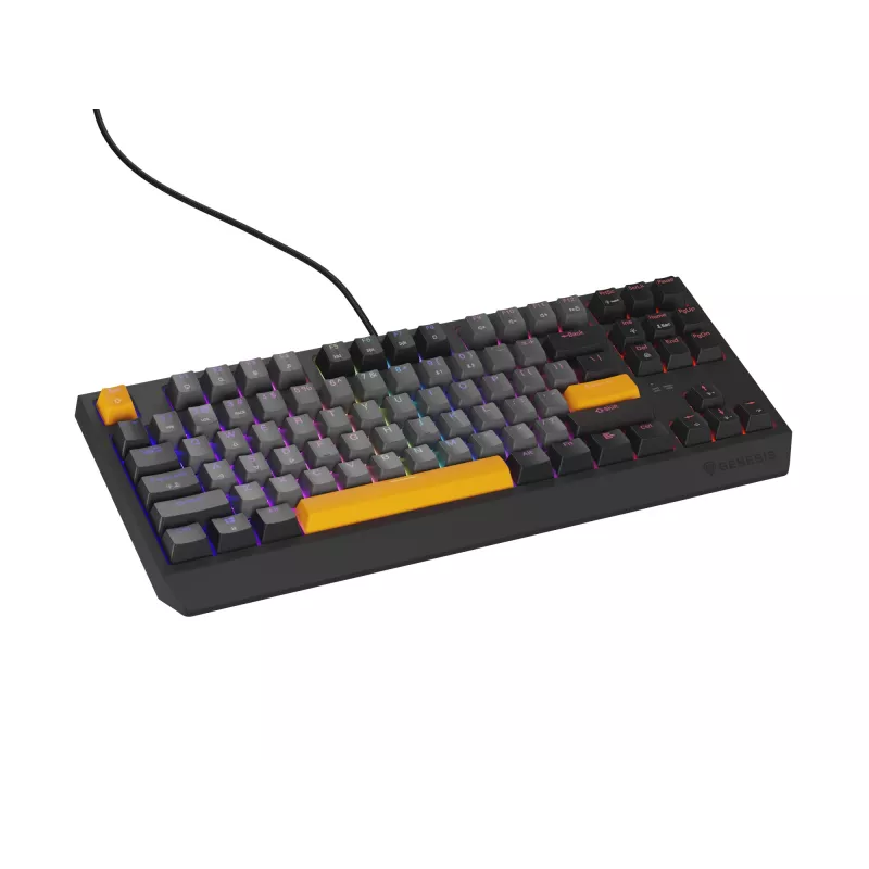 Genesis Thor 230 TKL teclado mecánico gaming con cable, US, Anchor Gray Negative, Outemu Red