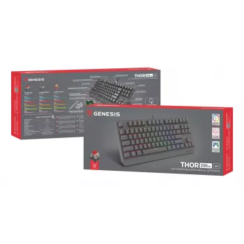 GENESIS Thor 230 TKL Lite Teclado Gaming USB QWERTY Inglés Negro