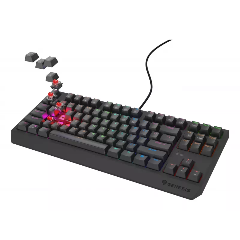 GENESIS Thor 230 TKL Lite Teclado Gaming USB QWERTY Inglés Negro