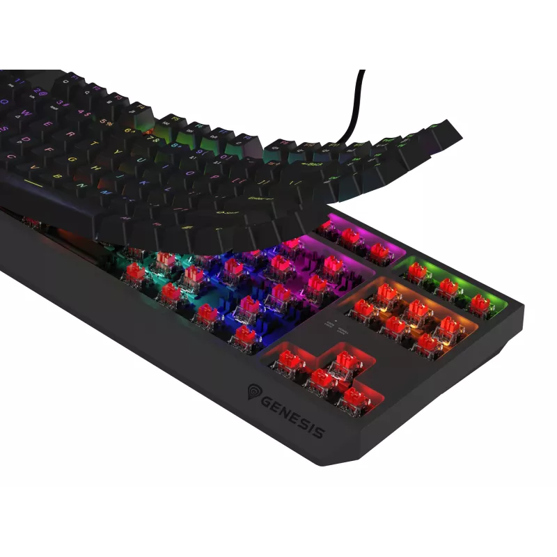 GENESIS Thor 230 TKL Lite Teclado Gaming USB QWERTY Inglés Negro
