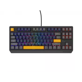 GENESIS THOR 230 TKL Teclado Gaming USB + RF Inalámbrico + Bluetooth QWERTY Negro, Azul, Gris, Naranja