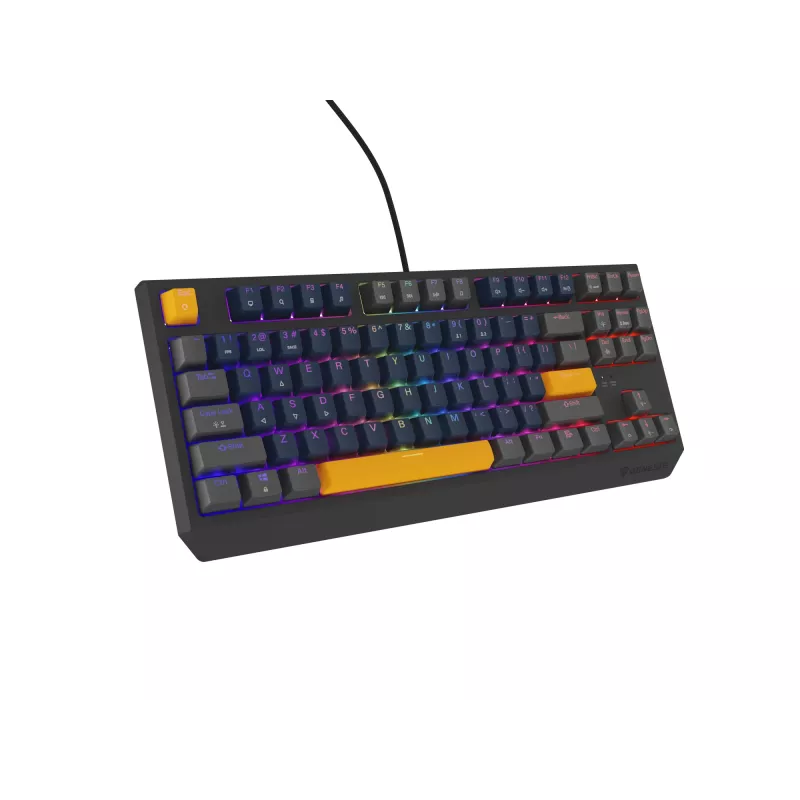 GENESIS THOR 230 TKL Teclado Gaming USB + RF Inalámbrico + Bluetooth QWERTY Negro, Azul, Gris, Naranja