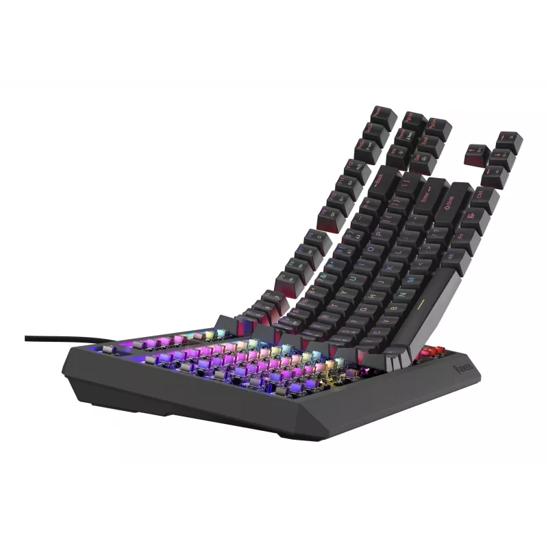 Teclado gaming mecánico Genesis Thor 230 TKL — Tenkeyless, US QWERTY, interruptores Outemu Brown, RGB, 1000 Hz, USB