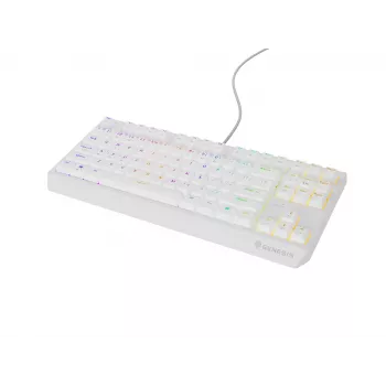 Genesis Thor 230 TKL teclado mecánico gaming con cable, US, blanco, Outemu Brown