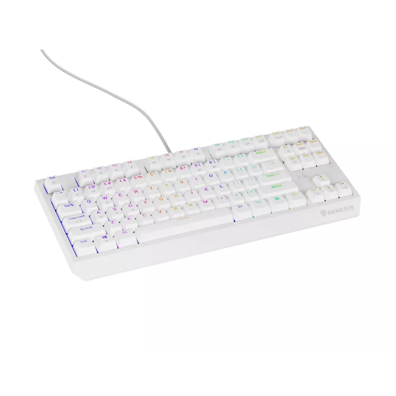 Genesis Thor 230 TKL teclado mecánico gaming con cable, US, blanco, Outemu Brown